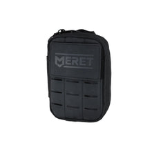 Load image into Gallery viewer, Black tactical pouch with 'MERET' branding on a white background