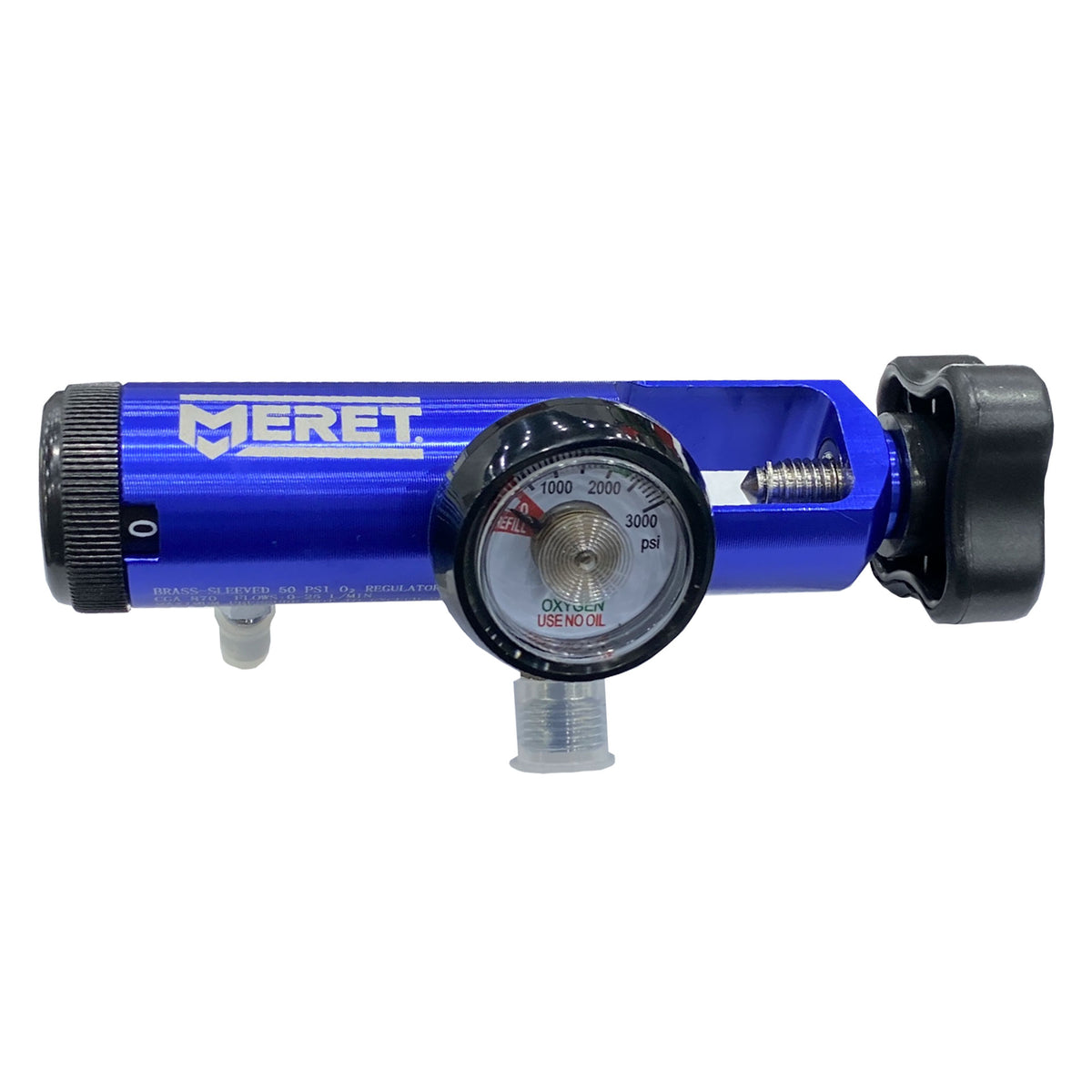 Oxygen Regulator CGA 870 with Barb 2 DISS connections Gauge – Meret ...