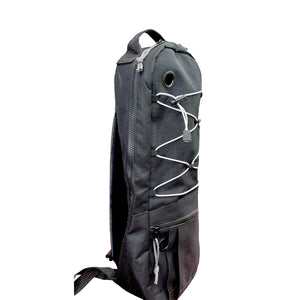 Backpack Black Oxygen tank front view