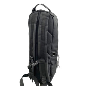 Oxygen tank backpack black back view